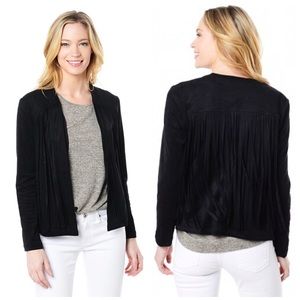 Cupcakes & Cashmere Fringe Faux Suede Jacket XS